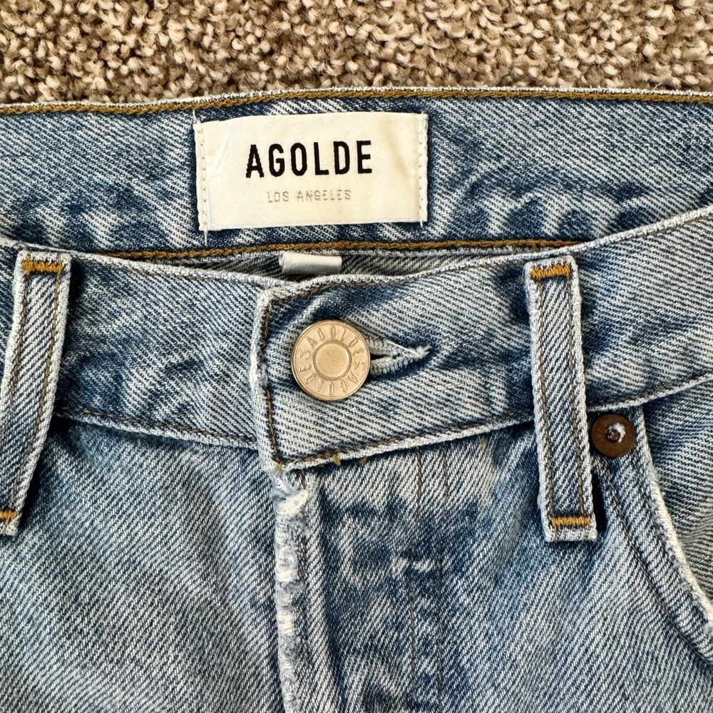 Agolde Women's Light Blue Straight Leg Jeans - Picture 4 of 7